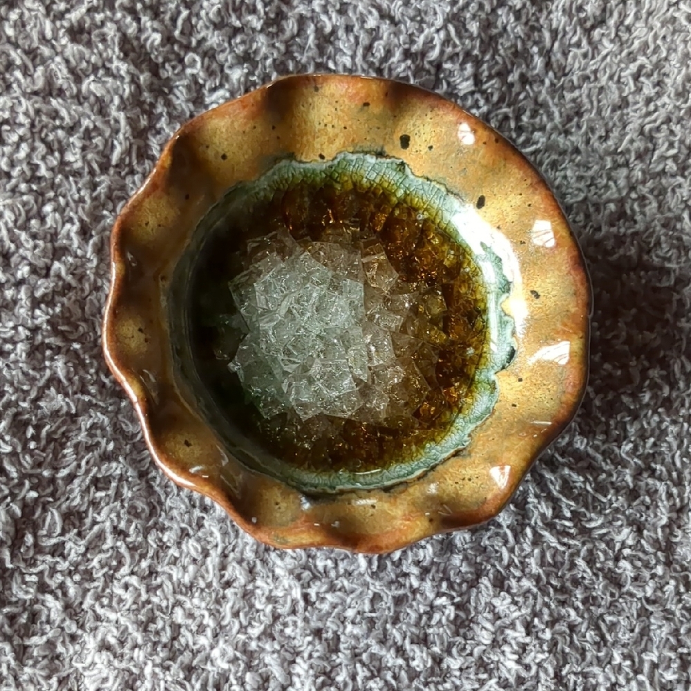 Ceramic Trinket Dish with Earthy Tones